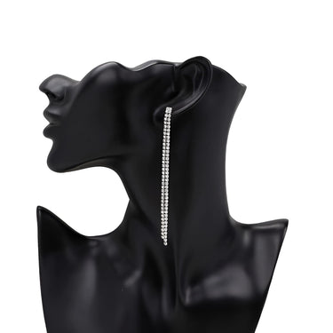 Rhinestone Crystal Tassel Long Earrings for Women -, Earrings , Drestiny , Australia, Canada, Earrings, Gender_Women, Gold, New Zealand, Silver, United Kingdom, United States , Drestiny , www.shopdrestiny.com